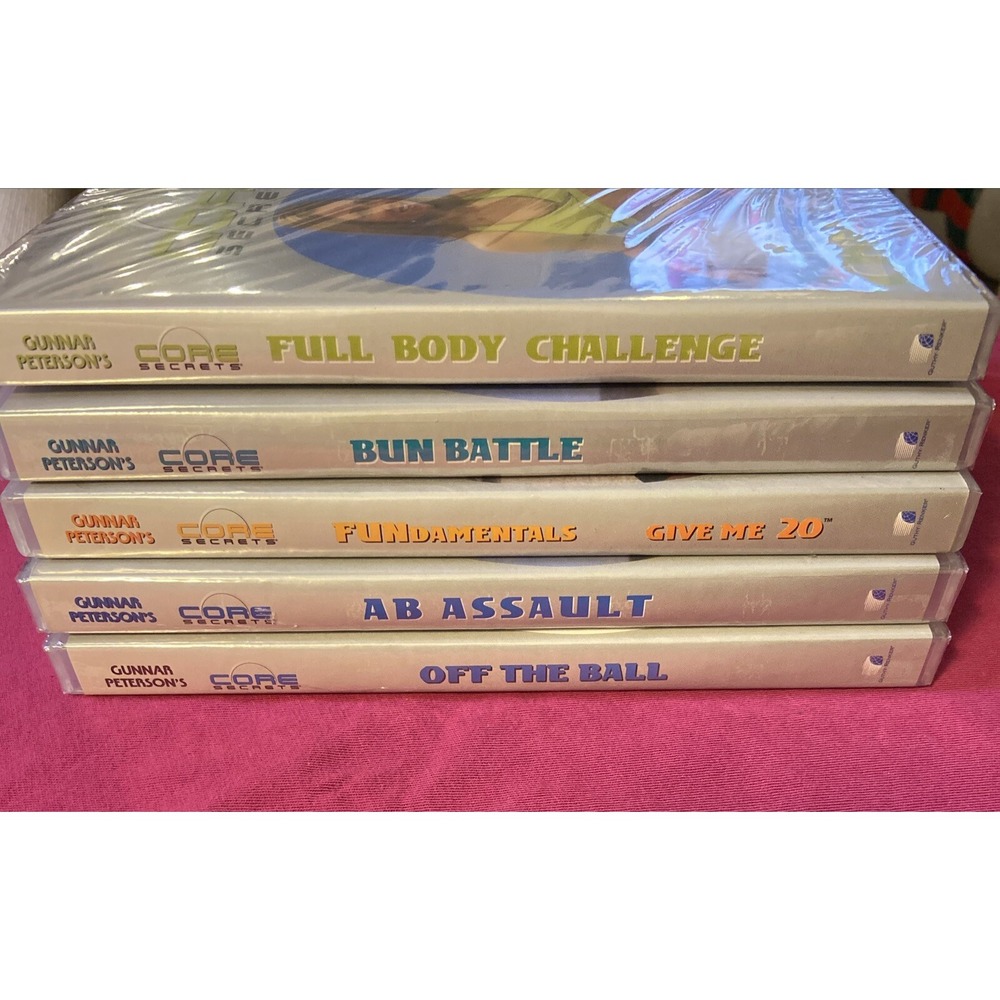 Gunnar Petersons Core Secrets Dvd Exercise Ab Assault Bun Battle Off Ball‎ Lot 5